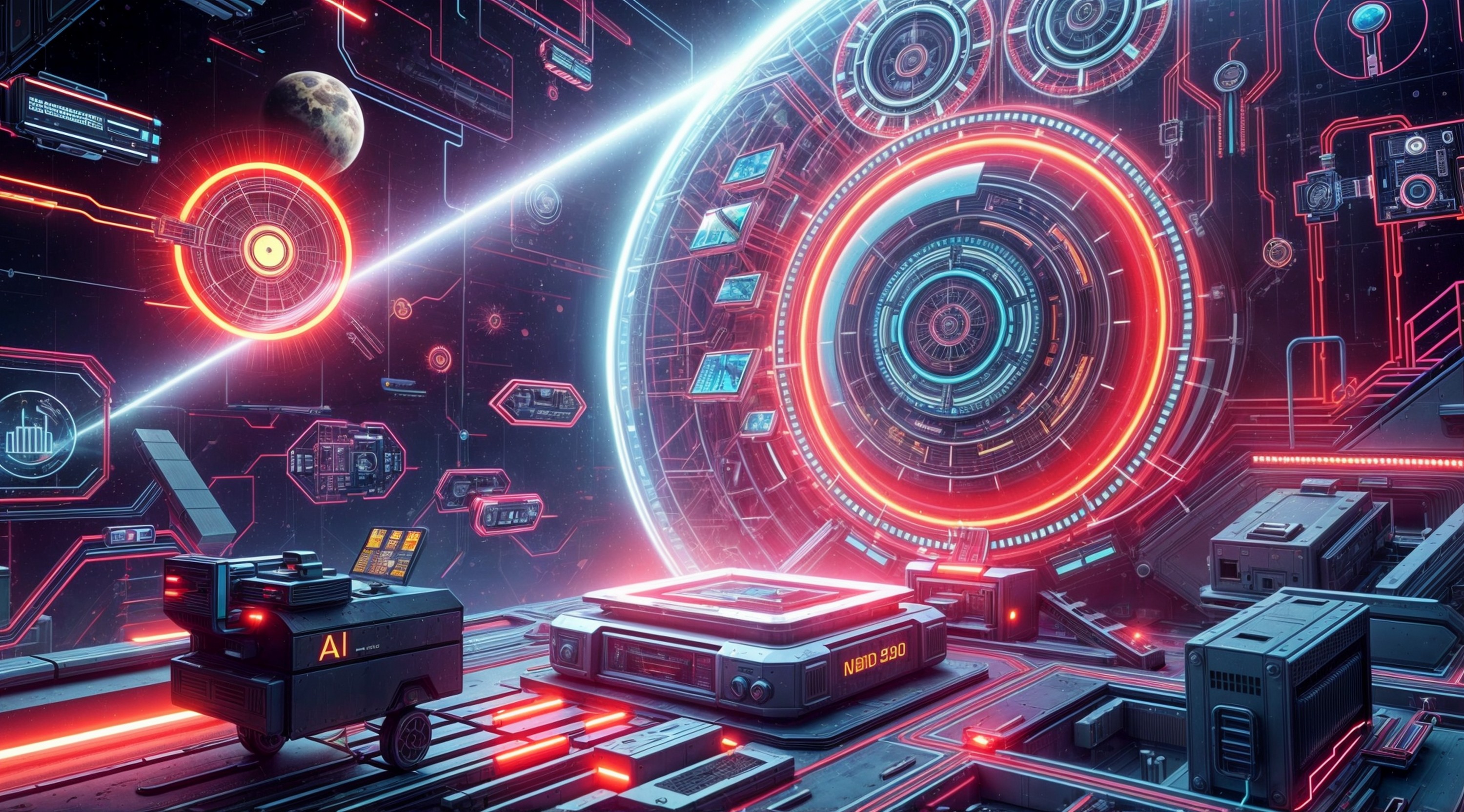 L’informatique quantique promet de faire chuter la consommation énergétique de l’IA. Qu’en est il au juste ? © image générée avec  Leonardo.ai